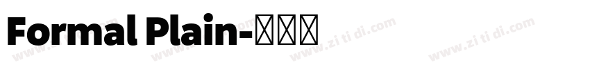 Formal Plain字体转换
